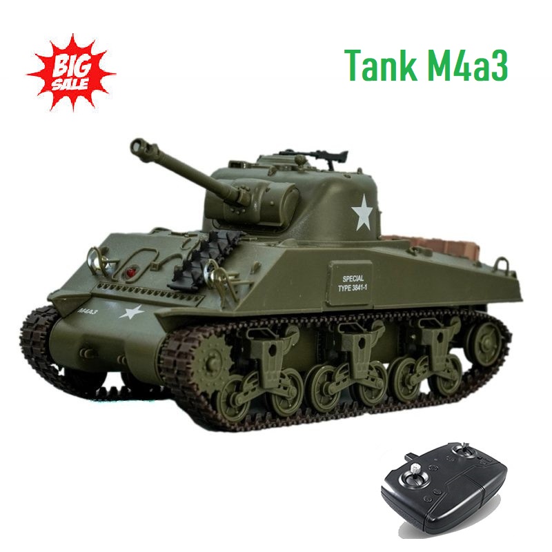 xe-tang-tank-m4a3-henglong-dieu-khien-tu-xa-rc (1) Xe Tank M4a3 Sherman tỉ lệ 1:30 Xe Tank Heng long cỡ nhỏ 1/30