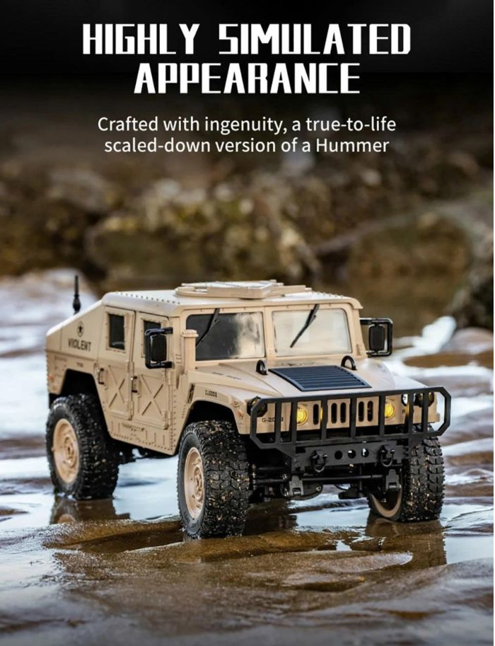 Xe Địa Hình Điều Khiển Từ Xa JJRC C8835-Hummer Jeep 1/16 