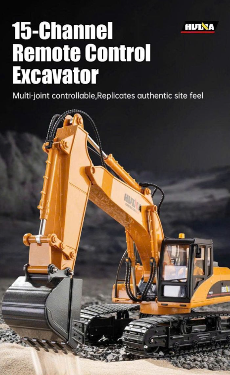 máy xúc điều khiển từ xa Huina 1535-1 Model 2025