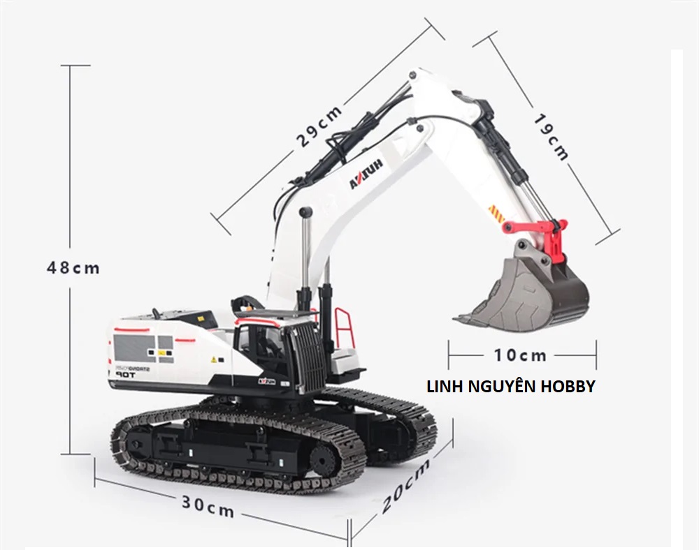máy xúc điều khiển từ xa Hunia 1594